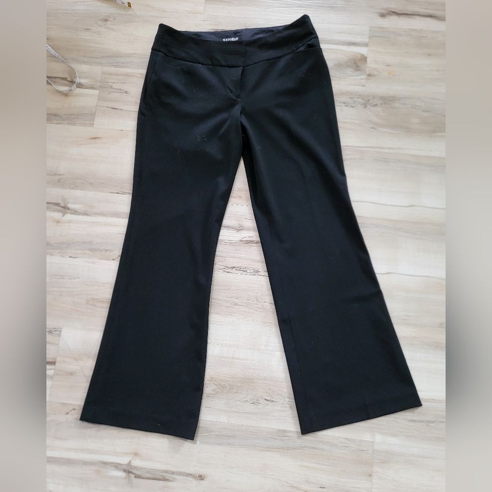 Express Black Trousers Editor Office Buisness Sz 10R Bootcut